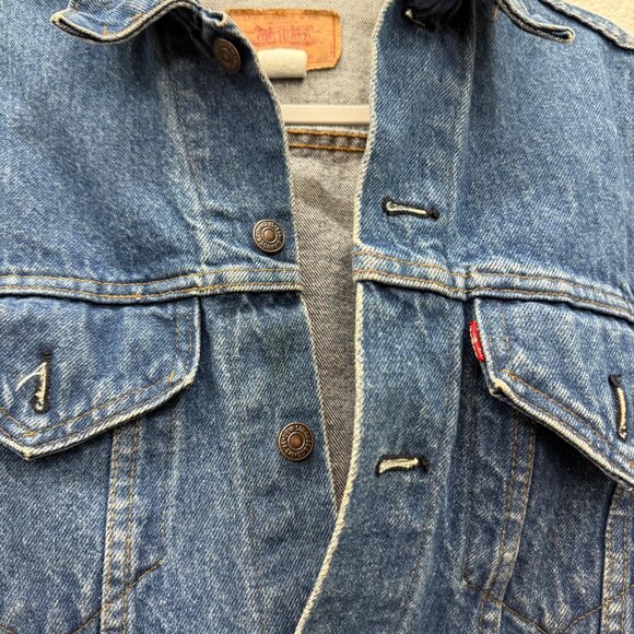 VTG Levis Type III 3 Blue Denim Trucker Jean Jacket 70595 0213 Mens 38 USA Made - Picture 2 of 9